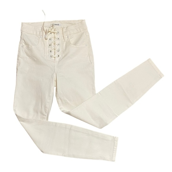 Good American White Ankle Crop Jeans - Picture 1 of 9